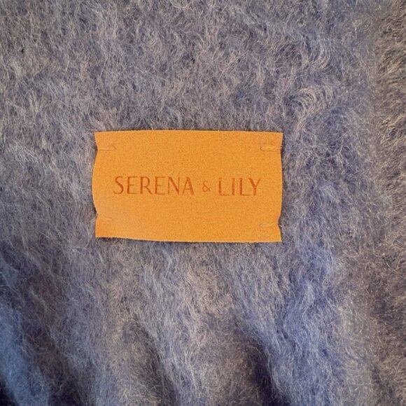 SOLD ON EBAY SERENA & LILY mohair and wool thrown blanket thick and warm - Picture 3 of 5